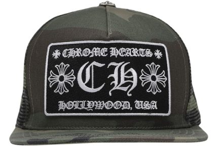 Chrome Hearts CH Hollywood Camo Trucker Hats