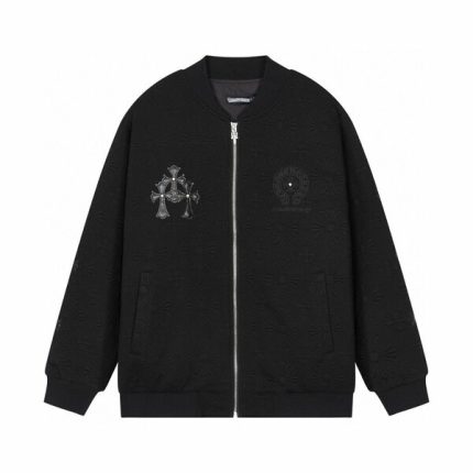 Chrome Heart Stand-up collar cardigan zipper jacket