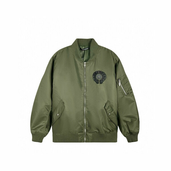 Chrome Heart Green embroidered bomber jacket Chrome Heart Green embroidered bomber jacket