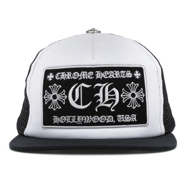 Chrome Hearts White Logo Trucker Hat Black Chrome Hearts White Logo Trucker Hat Black