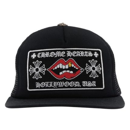 Chrome Hearts Chomper Hollywood Trucker Hat Black
