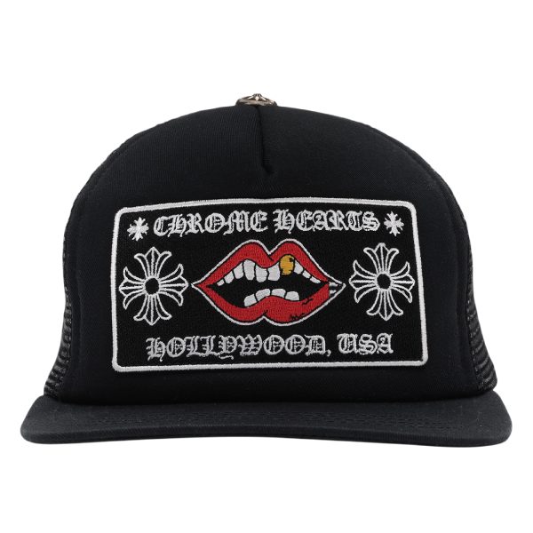 Chrome Hearts Chomper Hollywood Trucker Hat Black Chrome Hearts Chomper Hollywood Trucker Hat Black