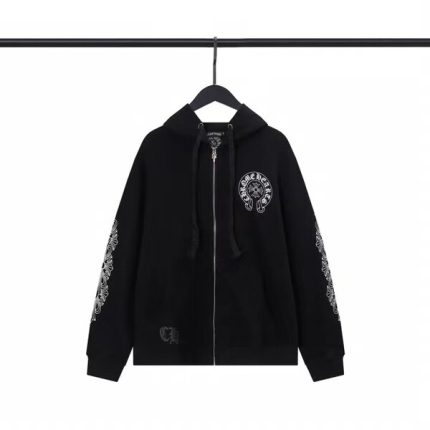 Chrome Hearts Black Zipper Hoodie