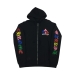 Chrome Hearts Script Multicolor Cross Zip Up Hoodie