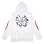 Chrome Hearts Black logo Hoodie White