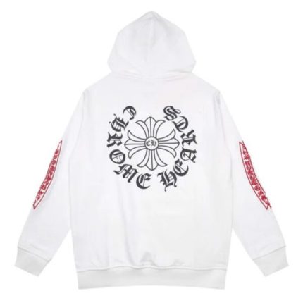 Chrome Hearts Black logo Hoodie White