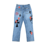 Chrome Hearts Red Printed Logo Jeans