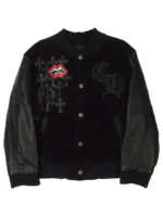 Matty Boy Varsity Jacket With Leather Sleeves Chrome Hearts
